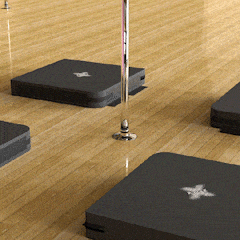 x-pole crash mat assembly