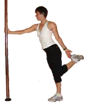 The Pole Dancer Stretch uses your dance pole as a support for this challenging stretch, by providing stability and balance to get you started.