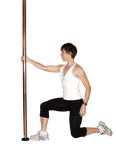 This Pole Lunge Exercise is one of the absolute best pole dance exercises you can do for your butt! Learn how to do it correctly to get a toned tush.