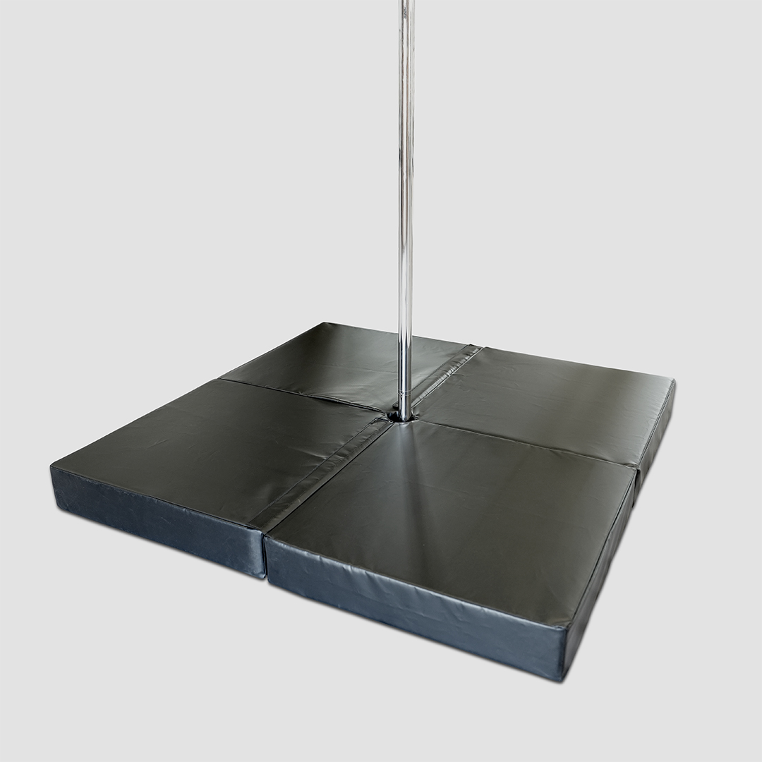 X-Pole UK square pole dance crash mat with pole