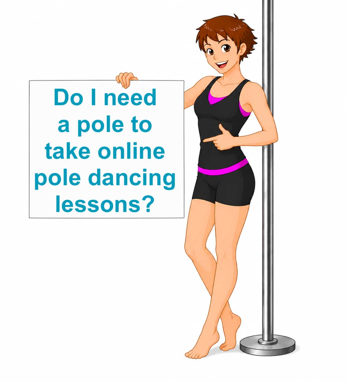 Your Pole Pal holding a sign with a question Your Pole Pal holding a sign with a question