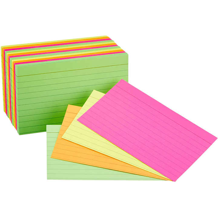colored index cards