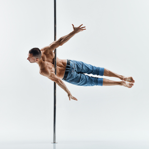 Man on a dance pole