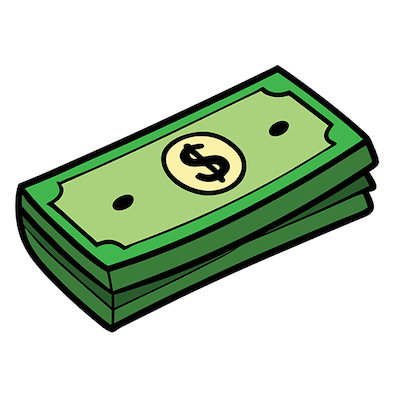 Stack of green dollar bills Stack of green dollar bills