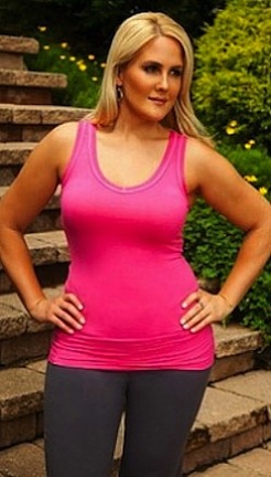 Pink plus size tank top