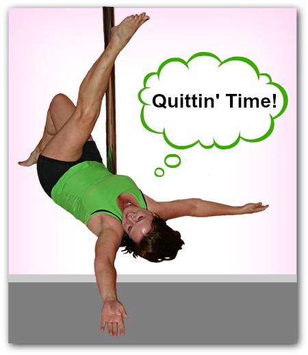 pole dancer resting