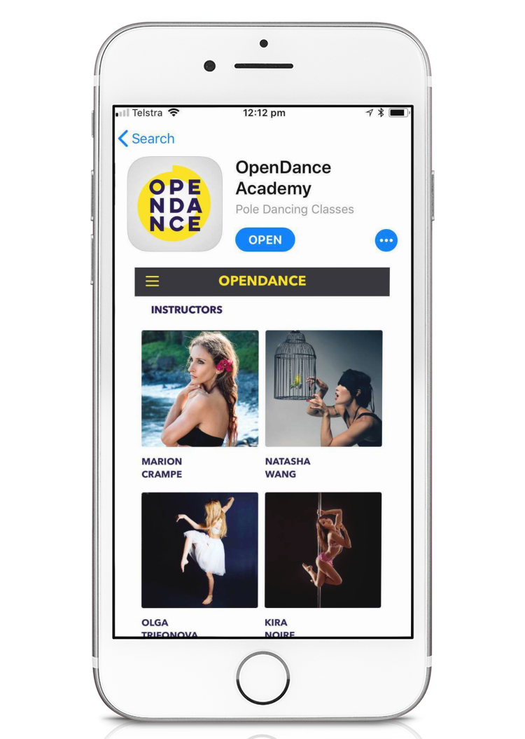 iphone with OpenDance app