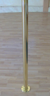 brass permanent mount dance pole